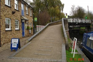 Batchworth Lock & canal Center. Not far from the place where the canal crosses the River Colne.